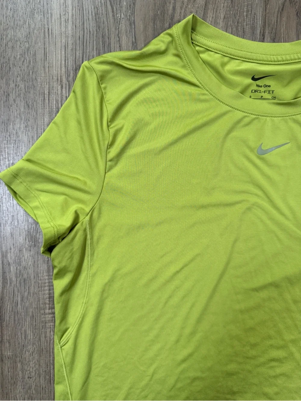 Nike One Dri-Fit Running T-Shirt Lime Green Size Small